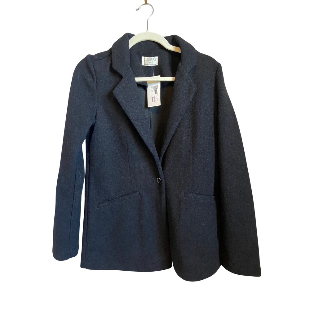 Evereve Z Supply Ava Textured Blazer Black Womens XS New Professional